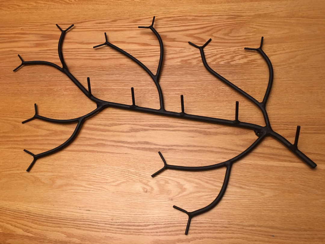 Rustic Branch Coat Rack Oversized Branch Coat Rack, Rustic Wall Mounted 6 Hook Organizer - Etsy