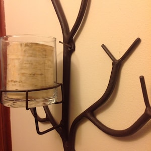Adirondack Branch Sconce: Unique Tree Limb Candle Holder