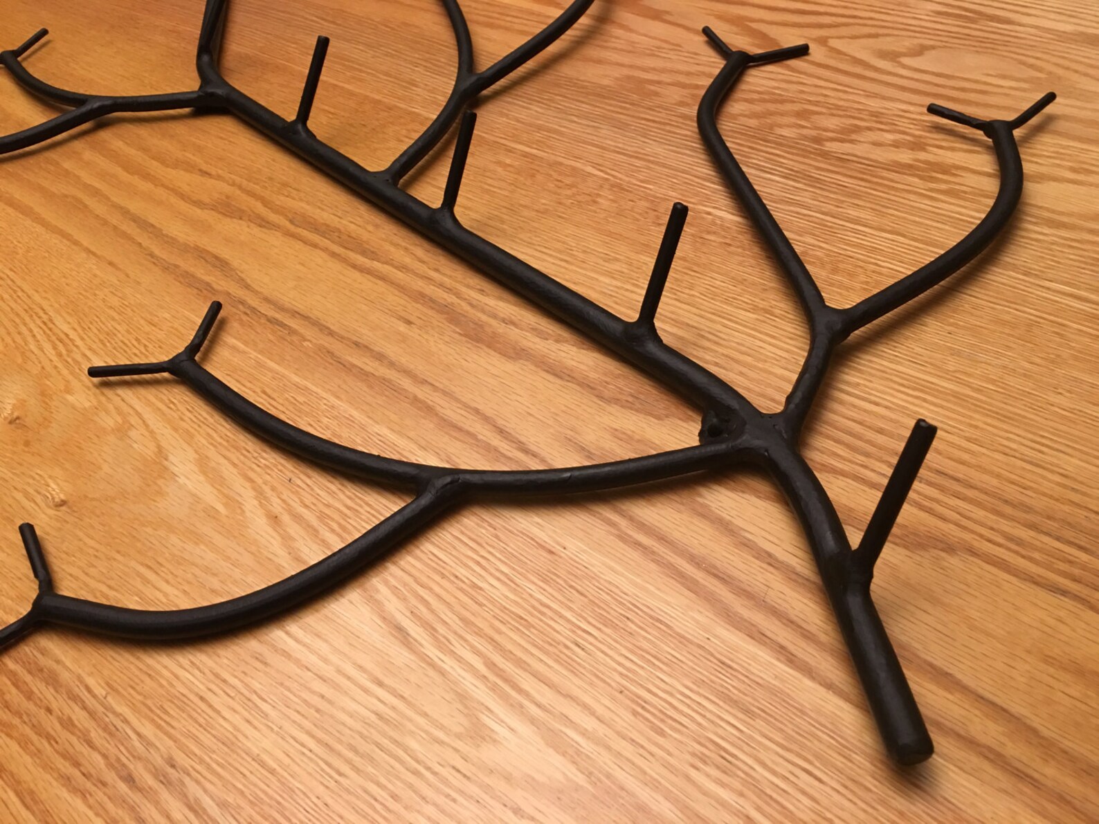 Metal branch Coat rack Wall mounted branch finished in flat Etsy