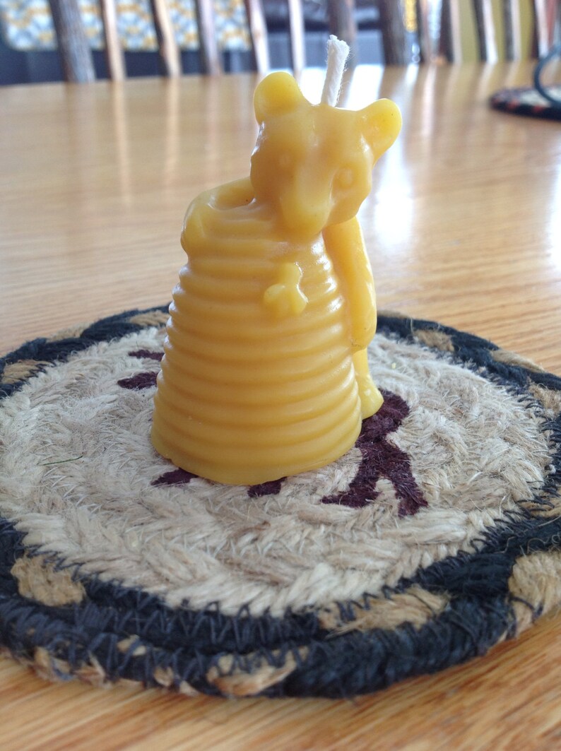 Honey Bear Beeswax votive candle 1 100 percent pure natural Etsy