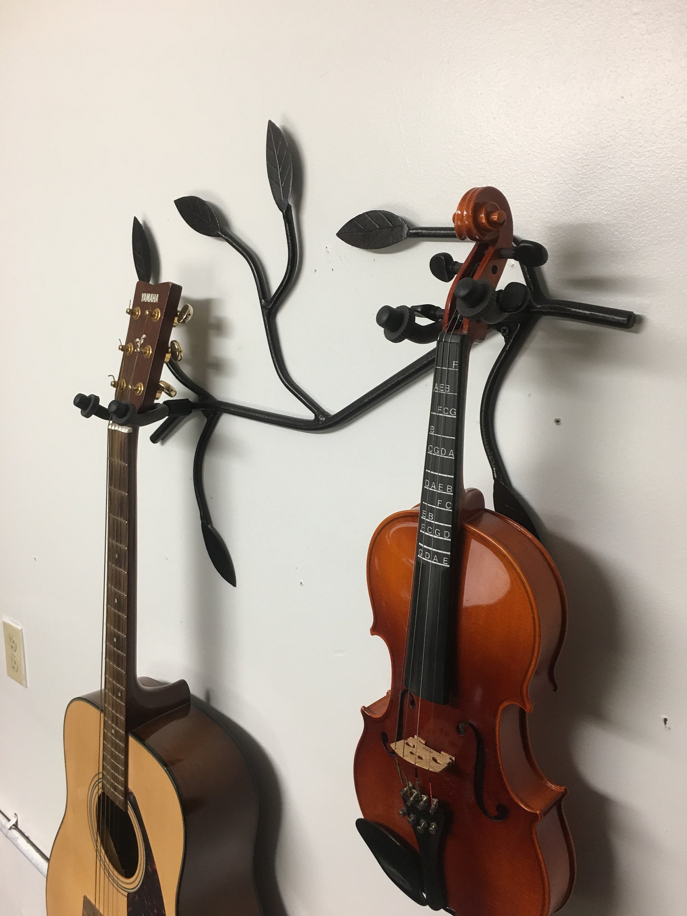 Violin Viola Wall Mount Hange,Violin Viola Hook,with Bow