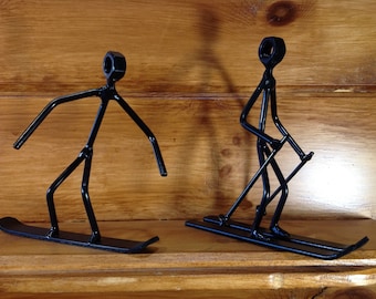 Snowboard figure for camp cottage or ski lodge unique decoration for snow lover