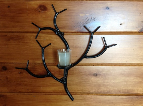 Sconce Branch Candle Holder Unique Wall Mounted Tree Limb