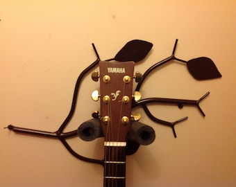 Branch shaped Single guitar holder, and 1 double guitar holder