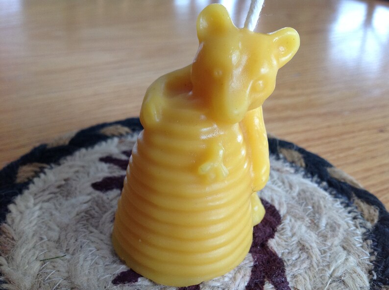 Honey Bear Beeswax Votive Candle 1 100 Percent Pure Natural Etsy