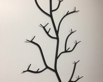 Coat rack branch shaped  Wall mounted branch, designed to be hung in a vertical position