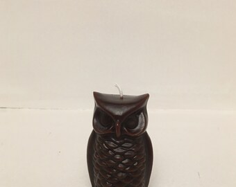 Owl Candle 100% Beeswax with color and scent added , Hoot Owl candle, snowy Owl. Free USA Shipping