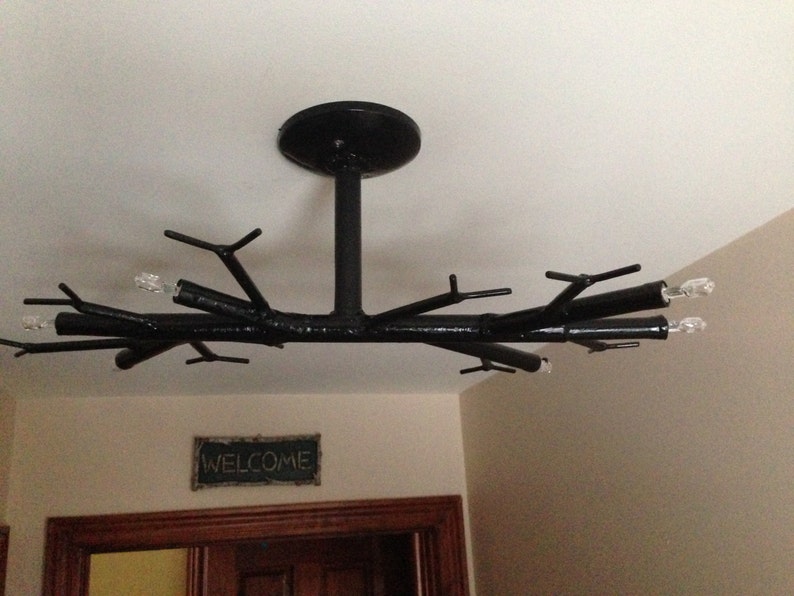 Unique Hanging Branch Ceiling Lamp Uses TEN 20 Watt Halogen Etsy