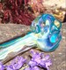 Turquoise Teal Color Changing Glass Pocket Pipe / Glass Smoking Pipes / Smoking Bowls / Tobacco Pipes 