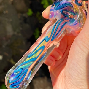 Bright Burst Color Changing Handblown Glass Pipe