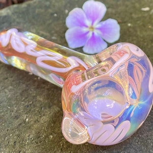 Pearl Pink Color Changing Glass Pocket Pipe