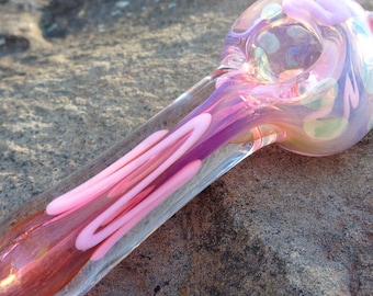 Pearl Pink Color Changing Pocket Pipe / Best Handblown Glass / American Made /Functional Art