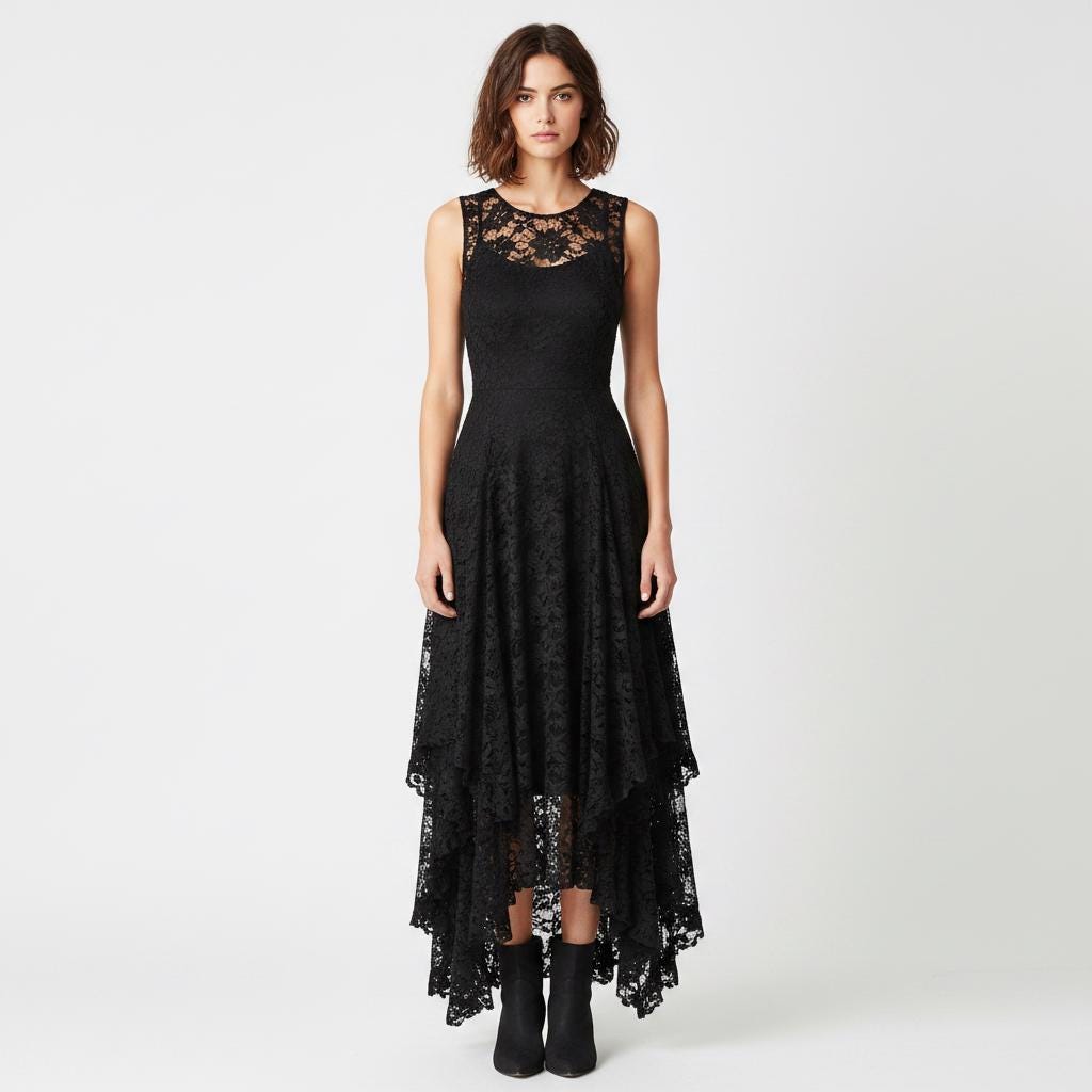Asymmetric Lace Dress - Etsy