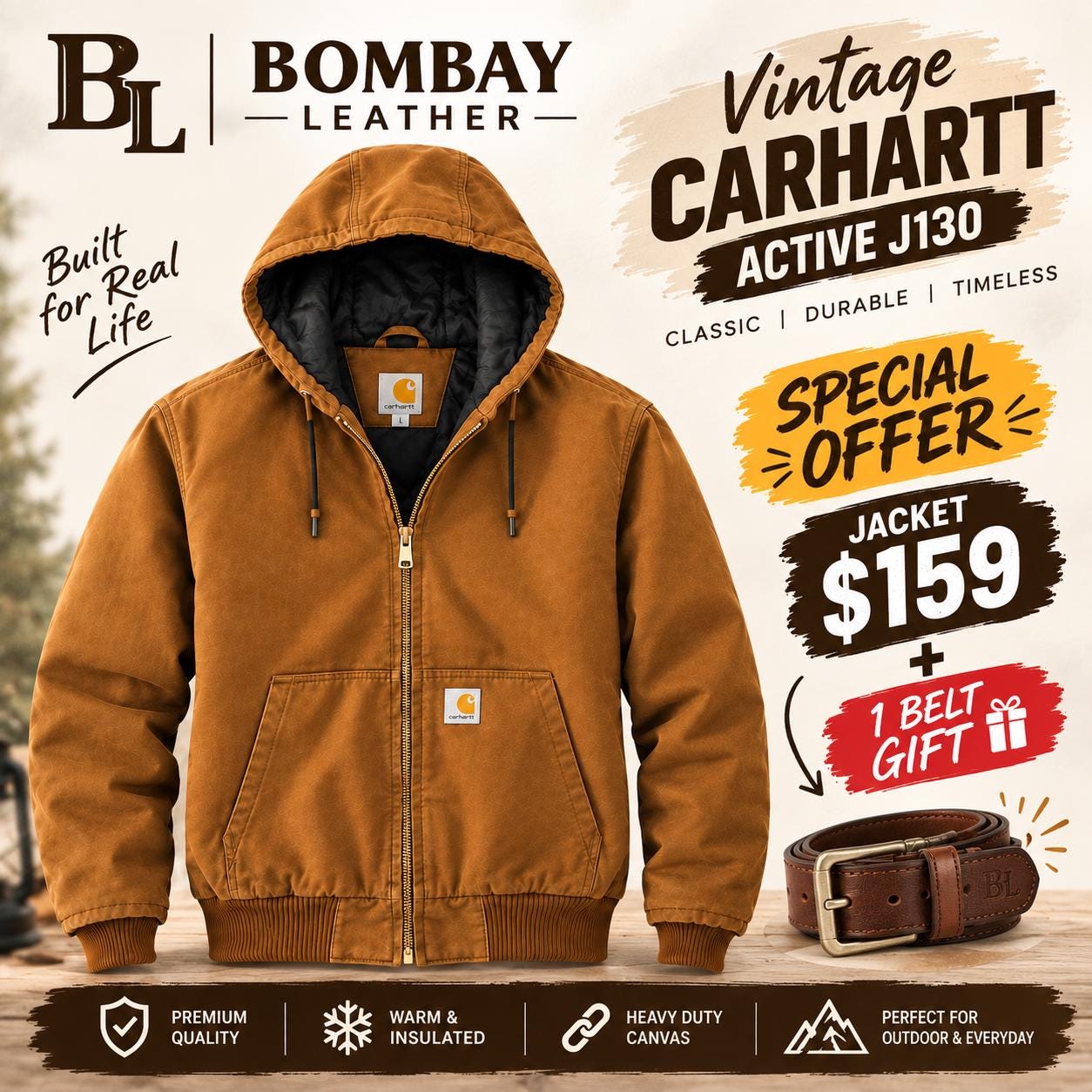 Carhartt J130 Brown Jacket - Etsy
