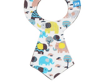 Elephant Safari Baby Necktie Bib