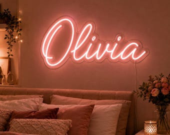 Personalised LED Neon Sign, Custom Name Light, Acrylic Wall Sign