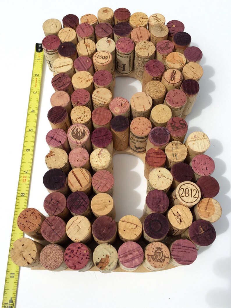 Wine Cork Letter B made from real wine corks Cork letters | Etsy