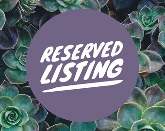 Reserved Listing for Mir!