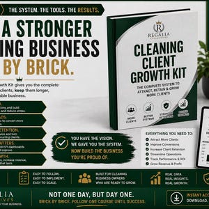 Cleaning Business Growth Kit | Client Retention, Marketing, KPI Systems (Digital Download)