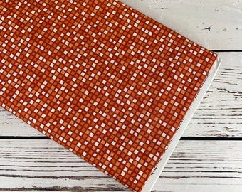 Hello my Friend Orange Check for Moda Fabrics, Sold in 1/2 yard incriments, Fabric by the Yard