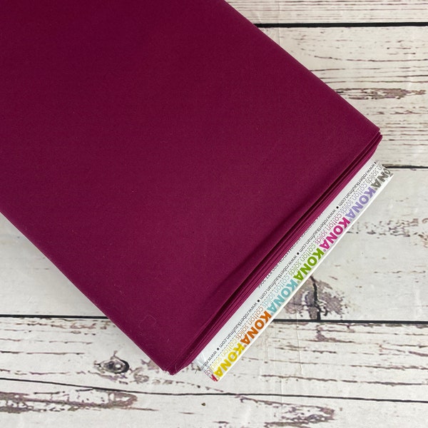 Kona Bordeaux Solid K001-1039,  Sold in 1/2 yard increments, Robert Kaufman Kona Cotton, 100% Cotton Fabric by the yard