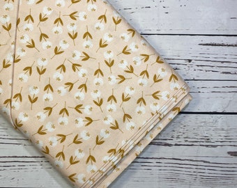 Mustard Blush Floral , Sold in 1/2 yard increments, Fabric by the Yard