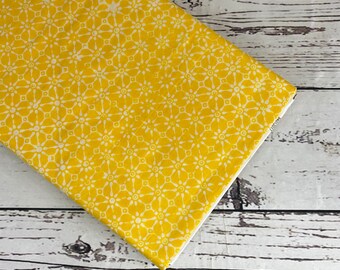 Java Garden Batik in Yellow and White for Andover Fabrics, Sold in 1/2 yard increments, Fabric by the Yard