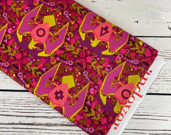 Flip in Magenta from Road Trip by Alison Glass for Andover Fabrics A-8898-E, Sold in 1/2 yard incriments, Fabric by the Yard