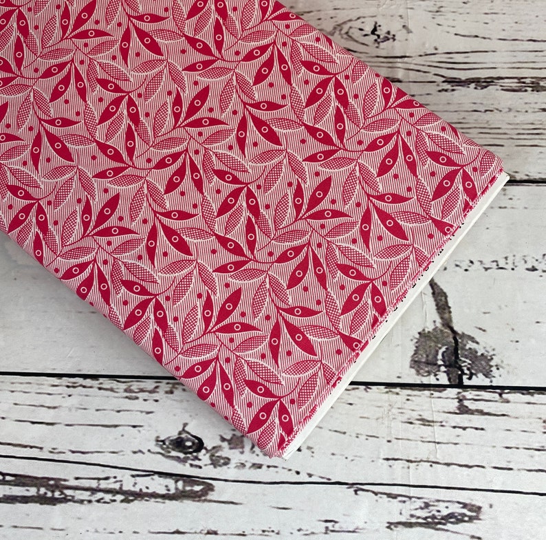 Pink Leaves from Color Theory by V&Co for Moda Fabric, Sold in 1/2 yard increments, Fabric by the Yard image 1