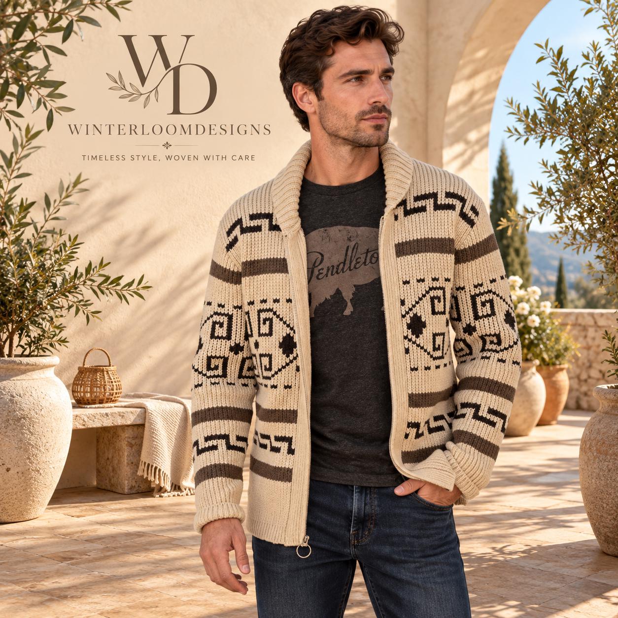 Cardigan Jacquard - Etsy