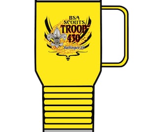 Tazza da viaggio da 20 oz del gruppo scout Troop 430 di Ballinger, Texas / Regalo per capo scout / Bicchiere da campeggio