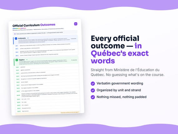 Parent dashboard and progress pages inside the Mathematics, Secondary 4 (Technical and Scientific) workbook
