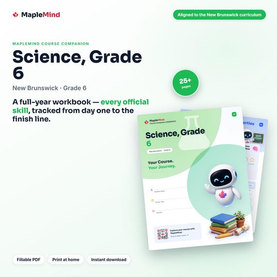 Science, Grade 6 Course Companion — printable workbook and progress tracker for the Science, Grade 6 curriculum