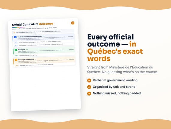 Parent dashboard and progress pages inside the English as a Second Language (Core), Grade 5 workbook