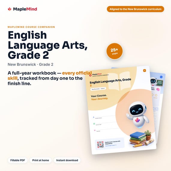 English Language Arts, Grade 2 Course Companion — printable workbook and progress tracker for the English Language Arts, Grade 2 curriculum