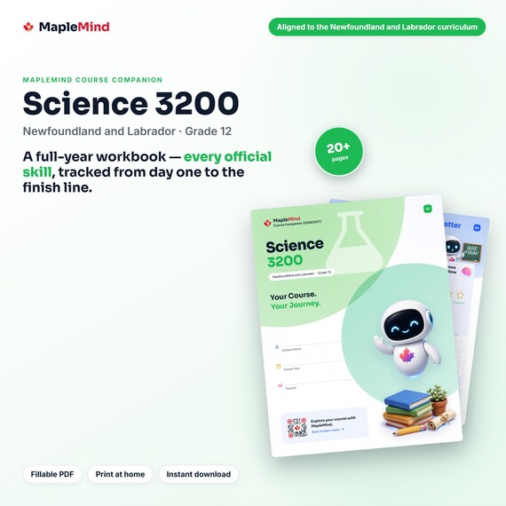 Science 3200 Course Companion — printable workbook and progress tracker for the Science 3200 curriculum