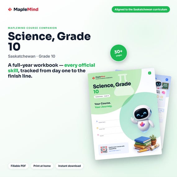 Science, Grade 10 Course Companion — printable workbook and progress tracker for the Science, Grade 10 curriculum