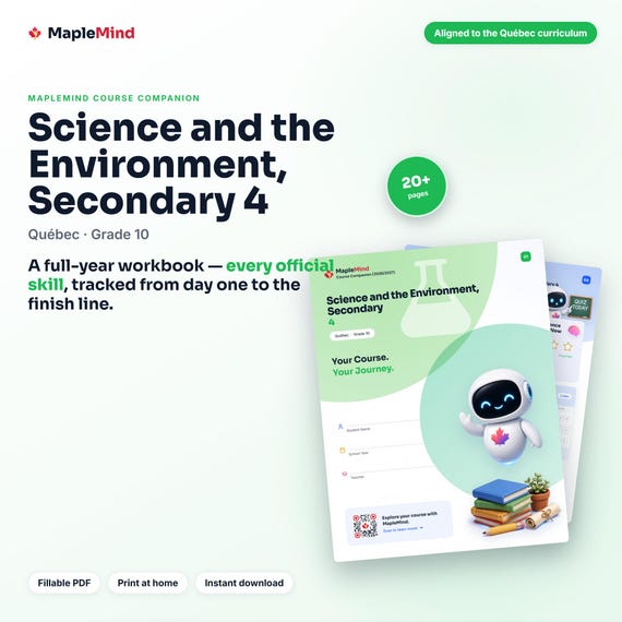 Science and the Environment, Secondary 4 Course Companion — printable workbook and progress tracker for the Science and the Environment, Secondary 4 curriculum