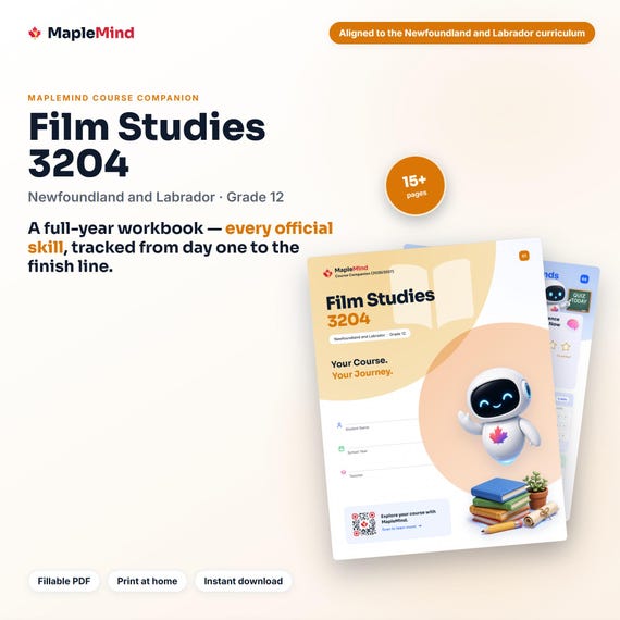 Film Studies 3204 Course Companion — printable workbook and progress tracker for the Film Studies 3204 curriculum