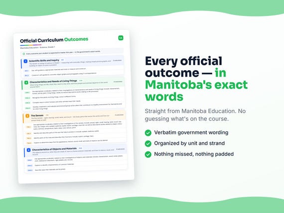 Parent dashboard and progress pages inside the Science, Grade 1 workbook