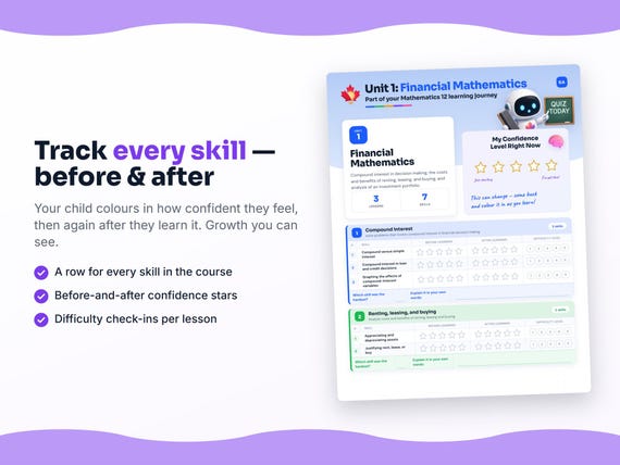 Unit reflection and certificate pages inside the Mathematics 12 workbook