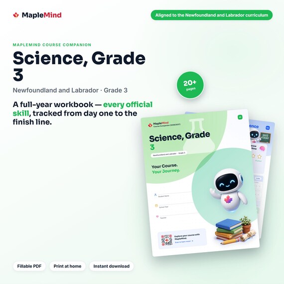 Science, Grade 3 Course Companion — printable workbook and progress tracker for the Science, Grade 3 curriculum