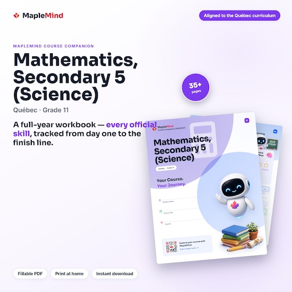 Mathematics, Secondary 5 (Science) Course Companion — printable workbook and progress tracker for the Mathematics, Secondary 5 (Science) curriculum