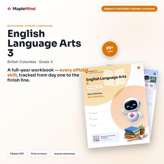 English Language Arts 3 Course Companion — printable workbook and progress tracker for the English Language Arts 3 curriculum