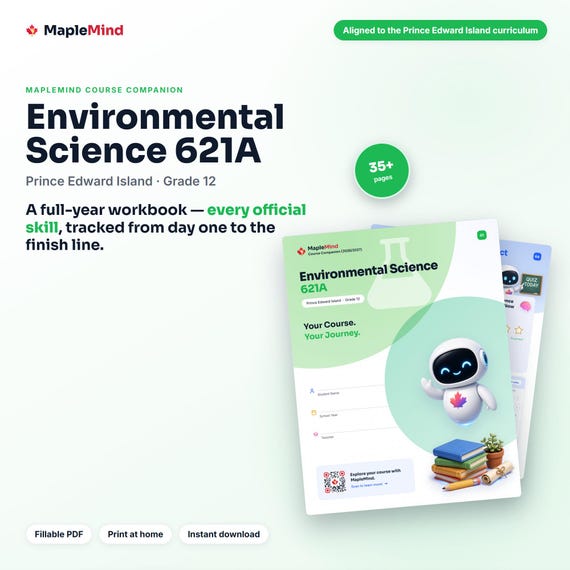 Environmental Science 621A Course Companion — printable workbook and progress tracker for the Environmental Science 621A curriculum