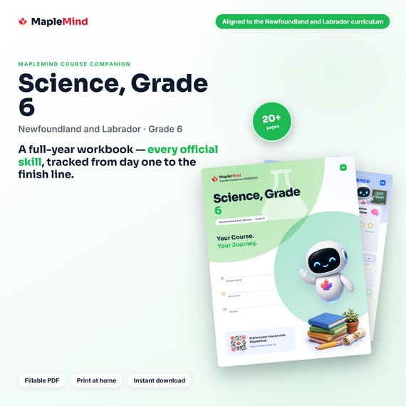 Science, Grade 6 Course Companion — printable workbook and progress tracker for the Science, Grade 6 curriculum