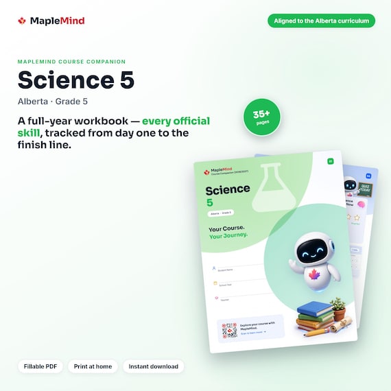 Science 5 Course Companion — printable workbook and progress tracker for the Science 5 curriculum