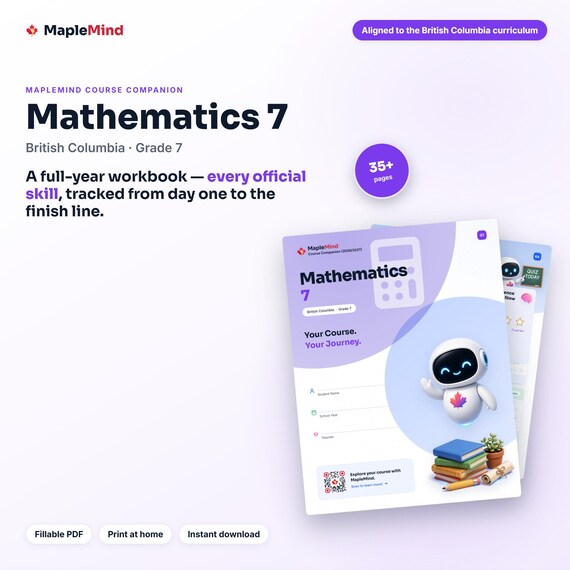 Mathematics 7 Course Companion — printable workbook and progress tracker for the Mathematics 7 curriculum