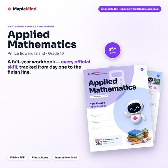 Applied Mathematics Course Companion — printable workbook and progress tracker for the Applied Mathematics curriculum