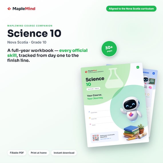 Science 10 Course Companion — printable workbook and progress tracker for the Science 10 curriculum